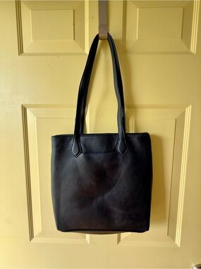 Universal Thread Black Leather Tote Bag
